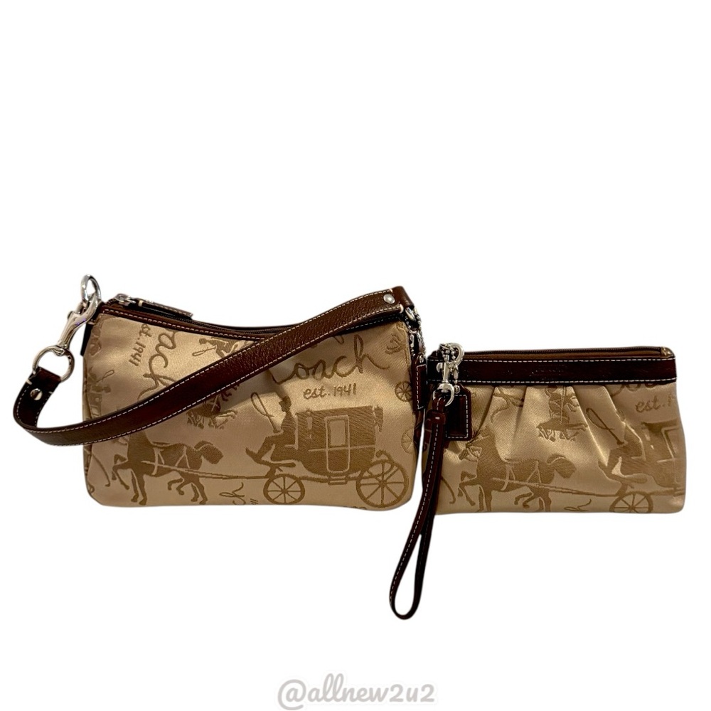 Coach 2 Pc. Set Mini Hobo w/ Matching Wristlet New without tags - Picture 10 of 16